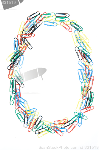 Image of Paperclip Alphabet Letter O