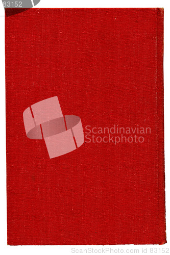 Image of Red burlap canvas. Over white