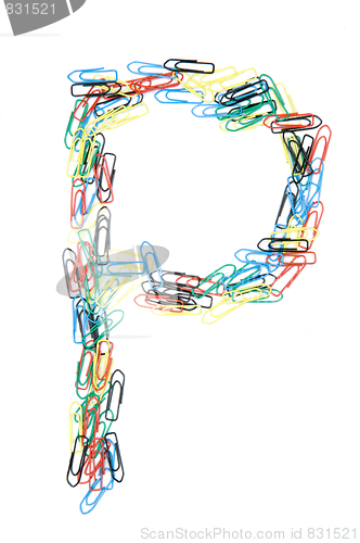 Image of Paperclip Alphabet Letter P