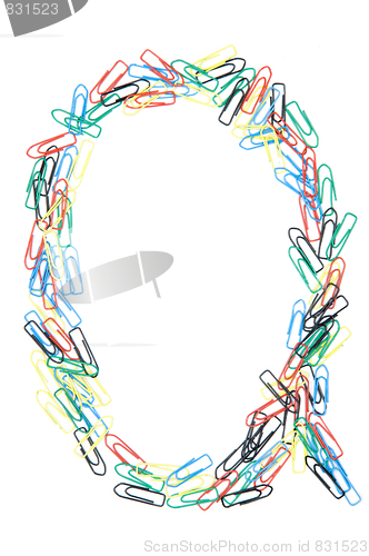 Image of Paperclip Alphabet Letter Q