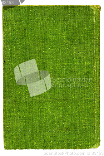 Image of Green burlap canvas. Over white