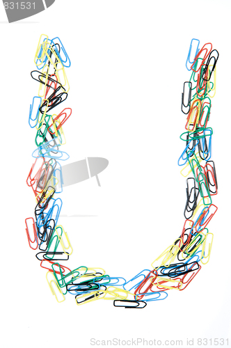 Image of Paperclip Alphabet Letter U