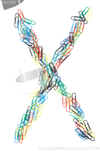 Image of Paperclip Alphabet Letter X