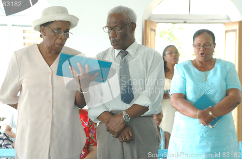 Image of singing in church  Caribbean Island