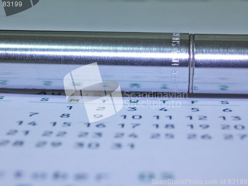 Image of calender and pen