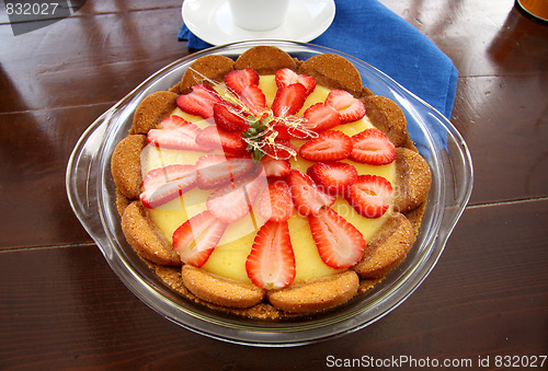 Image of Strawberry Custard Biscuit Tart