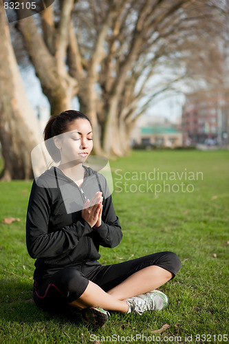 Image of Meditating yoga woman