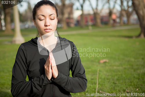 Image of Meditating yoga woman