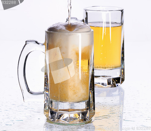 Image of  mugs with beer 