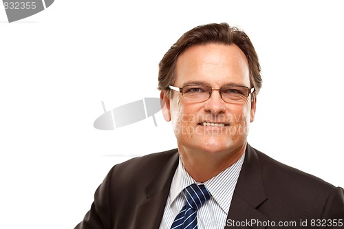 Image of Handsome Businessman Portrait on White