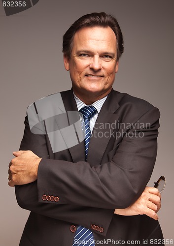 Image of Handsome Businessman Portrait on White