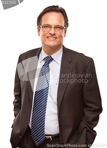 Image of Handsome Businessman Portrait on White