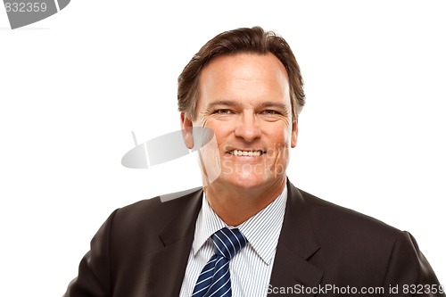 Image of Handsome Businessman Portrait on White