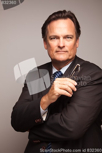 Image of Handsome Businessman Portrait on White