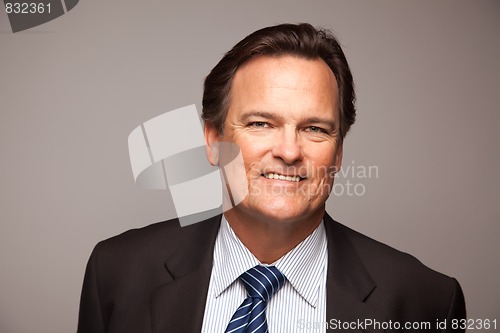 Image of Handsome Businessman Portrait on White