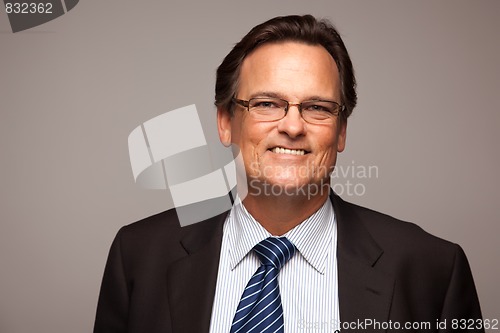 Image of Handsome Businessman Portrait on White