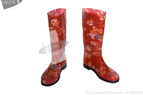 Image of colored boots isolated