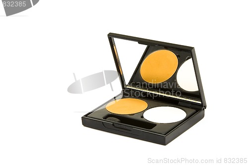 Image of box with beaty powder isolated