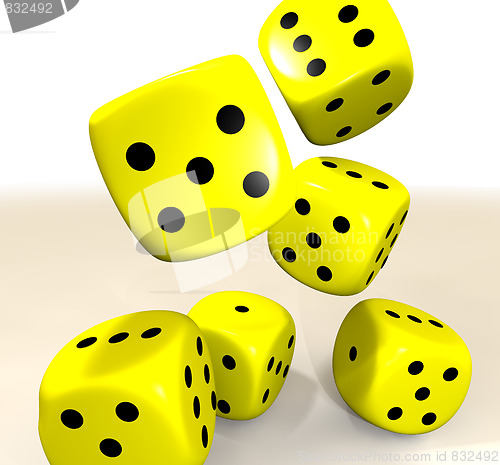 Image of yellow casino dice