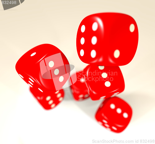 Image of red dice blur