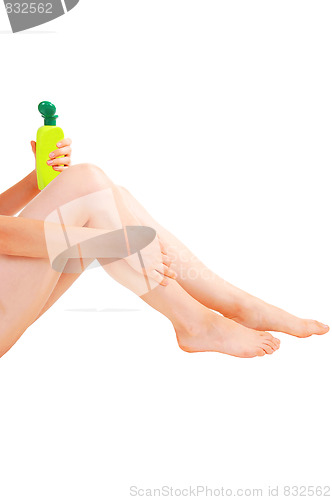 Image of Woman taking care of her skin.