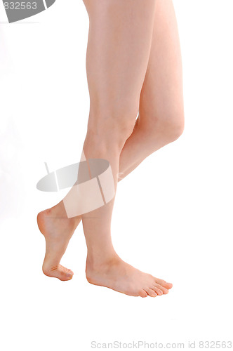 Image of The legs of a young woman.