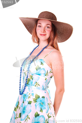 Image of Young lady with hat.