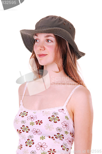 Image of Young lady with hat.