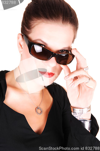 Image of Young woman with sunglasses.