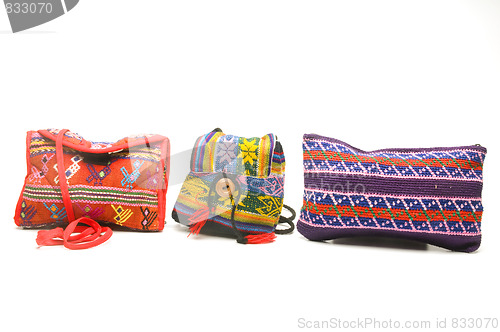 Image of colorful purses handbags satchels made in central america