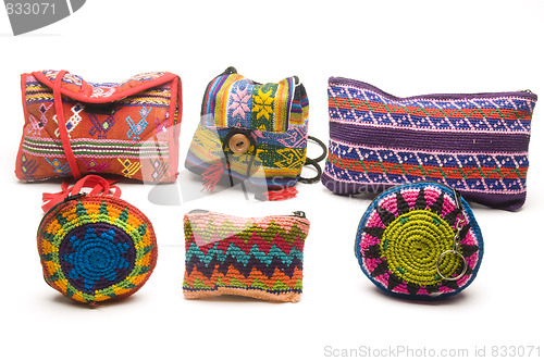 Image of colorful purses handbags satchels made in central america