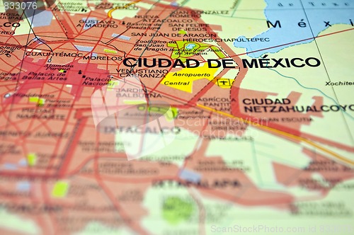 Image of Mexico City map.