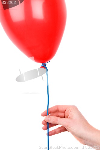 Image of Woman's Hand Holding A Balloon