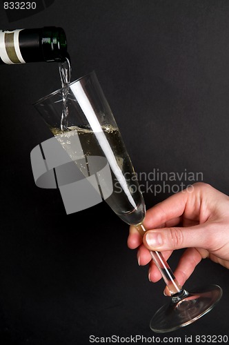 Image of Filling A Champagne Glass