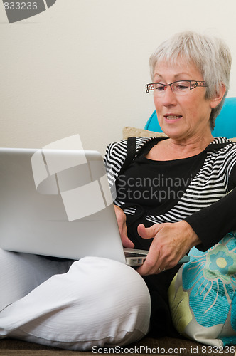 Image of Senior Woman On A Laptop -3