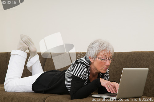 Image of Senior Woman On A Laptop - 9