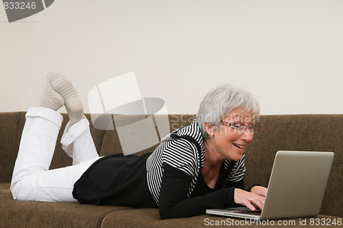 Image of Senior Woman On A Laptop - 10