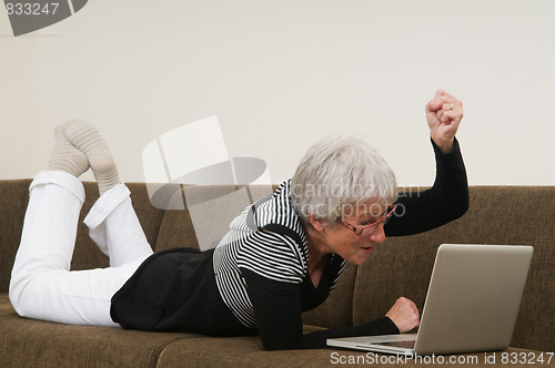 Image of Senior Woman On A Laptop - 11