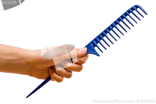 Image of Hand holding the handle rake