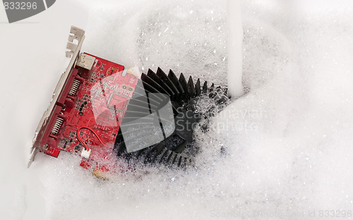 Image of Cooler in suds