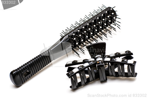 Image of Hairpin and hairbrush