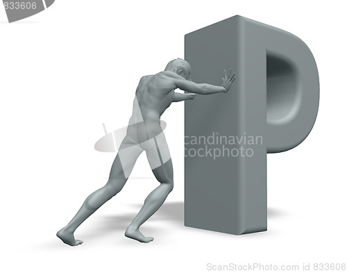 Image of man pushes p