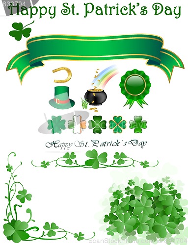 Image of st patrick`s day icons