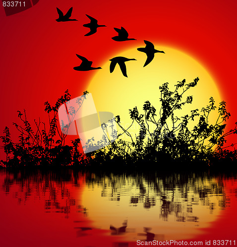 Image of sunset landscape