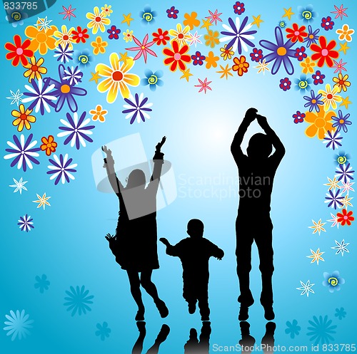 Image of family silhouettes