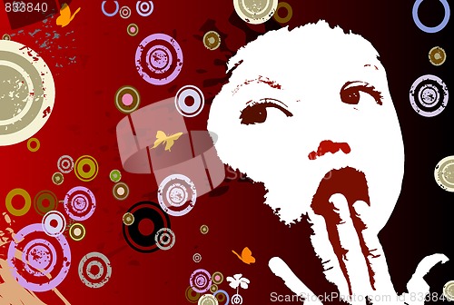 Image of girl with circles