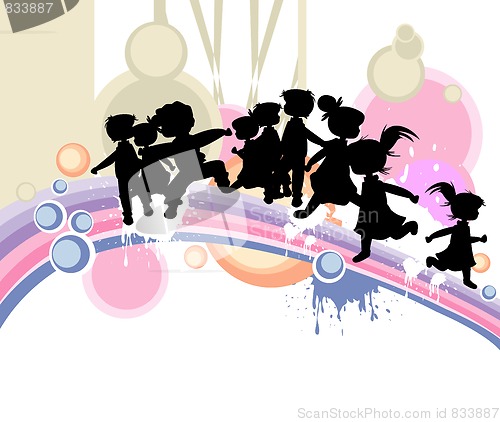 Image of kids silhouettes 