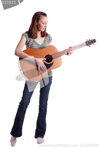 Image of Playing Guitar Serious