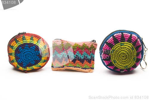 Image of colorful change purse coin holder made in central america