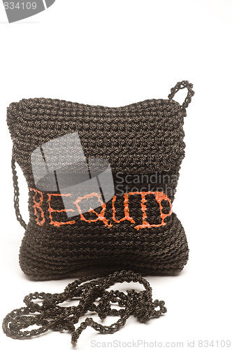 Image of knitted change purse bag souvenir of bequia